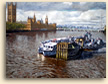 Painting of Thames from Lambeth Bridge in London