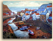 Painting of Staithes Beck from Cowbar in Yorkshire