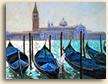 Painting of gondolas in Venice, Italy