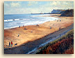 Painting of Sandsend looking towards Whitby on the coast of Yorkshire
